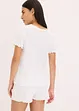 Pyjamas med shorts i pointelle-jersey, bonprix