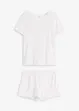 Pyjamas med shorts i pointelle-jersey, bonprix