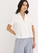 Kort blus i bomullspoplin, bonprix