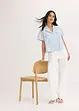 Kort blus i bomullspoplin, bonprix