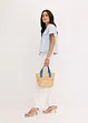 Kort blus i bomullspoplin, bonprix
