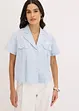 Kort blus i bomullspoplin, bonprix