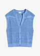 Hålmönstrad cardigan med kort ärm, bonprix