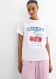 T-shirt i ren ekologisk bomull med tryck, bonprix