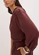 One shoulder-blus i linneblandning, bonprix