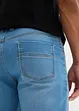Jeansbermudas i trikå (2-pack), smal passform, bonprix