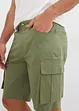 Stretchiga bermudas i cargomodell (2-pack), normal passform, bonprix