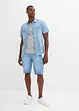 Tunna jeansshorts med cargoficka, av ren bomull, Relaxed Fit (2-pack), bonprix
