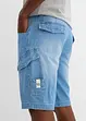 Tunna jeansshorts med cargoficka, av ren bomull, Relaxed Fit (2-pack), bonprix