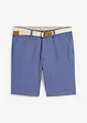 Stretchiga bermudas med skärp, Regular Fit, bonprix