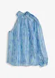 One shoulder-blus i chiffong, bonprix