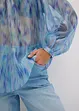 One shoulder-blus i chiffong, bonprix