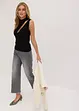 Stickad ärmlös topp med cut-out, bonprix