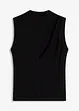 Stickad ärmlös topp med cut-out, bonprix