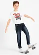 Slim Fit Jeans Mid Waist för barn, bonprix