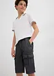 Cargoshorts i chambray för barn, normal passform, bonprix