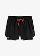 Ultratunna sportshorts med 2-i-1-look, bonprix