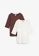 T-shirt i ren ekologisk bomull (2-pack), bonprix