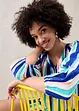 Blus av viskosmaterial med struktur, bonprix