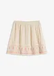 Minikjol med broderi, bonprix