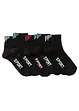 Sportsockor med texttryck (5-pack), ekologisk bomull, bonprix