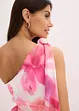 One shoulder-klänning i glänsande satin, bonprix