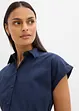 Kortärmad blus med knytdetalj, bonprix