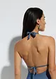 Baddräkt i neckholder-modell i jeanslook, bonprix