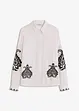 Blus med broderi av mjuk viskosmix, bonprix