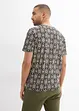 T-shirt med kort knappslå, av ren bomull, bonprix