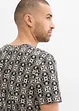 T-shirt med kort knappslå, av ren bomull, bonprix