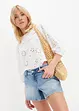 Stretchiga jeansshorts, Mid Waist, bonprix