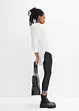 Leggings med jeanslook i bomullsmix, bonprix