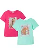 T-shirt i ren ekologisk bomull för barn (2-pack), bonprix