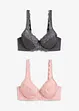 BH med bygel och fin spets (2-pack), bonprix