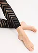 Leggings med behaglig midja och hålbroderi, 80 DEN, bonprix