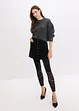 Leggings med behaglig midja och hålbroderi, 80 DEN, bonprix