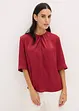 Blustopp i glansig satin, bonprix