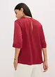 Blustopp i glansig satin, bonprix