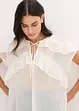 Chiffongblus med volanger, bonprix