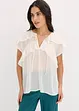 Chiffongblus med volanger, bonprix