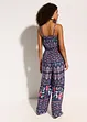 Lång strandjumpsuit i följsam viskos, bonprix
