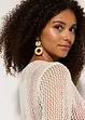 Kort strandcardigan med virkad look, bonprix