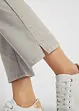 Stretchbyxa med raka ben Mid Waist, bonprix