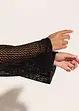 Kort strandcardigan med virkad look, bonprix