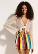 Kort strandcardigan med virkad look, bonprix