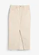 Jeanskjol med slits, bonprix