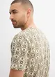T-shirt med kort knappslå, av ren bomull, bonprix
