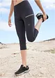 Snabbtorkande funktionsleggings i caprilängd, bonprix