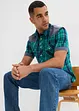 Kortärmad skjorta med denimbesättning, bonprix